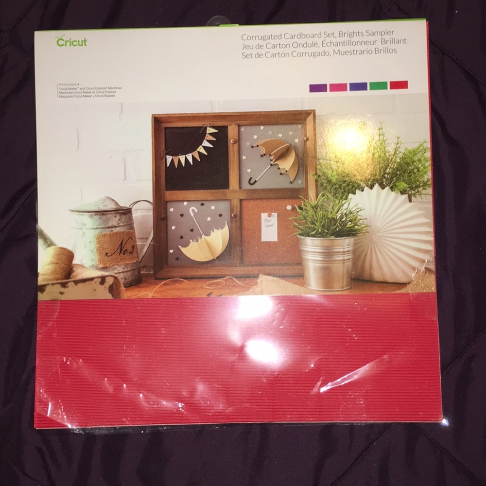 Cricut Corrugated Cardboard Set Brights Sampler